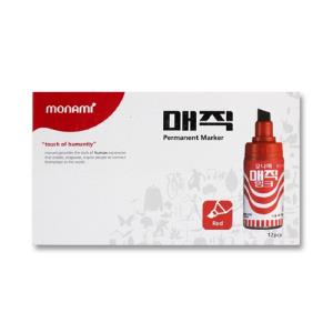 [모나미] 병매직(적색)_12개입